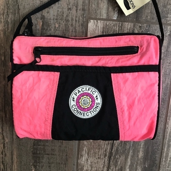 Vintage Pacific Connections 80s beachy surfer neon purse crossbody bag - Picture 3 of 7